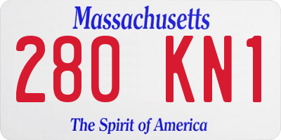MA license plate 280KN1