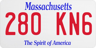 MA license plate 280KN6
