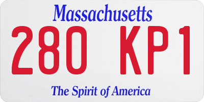 MA license plate 280KP1