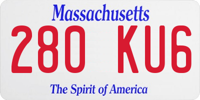 MA license plate 280KU6