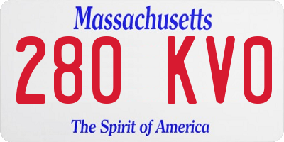 MA license plate 280KV0