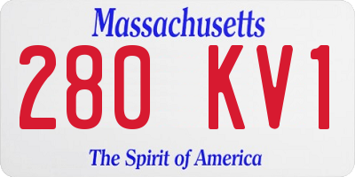 MA license plate 280KV1