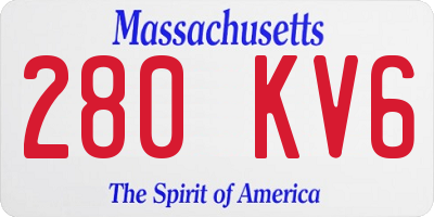 MA license plate 280KV6