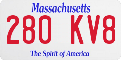 MA license plate 280KV8