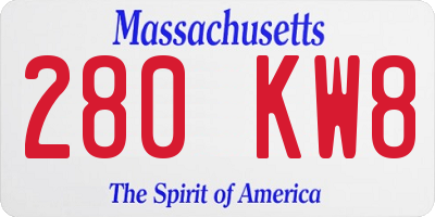 MA license plate 280KW8
