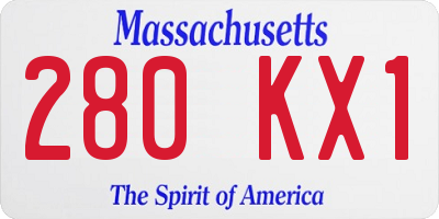 MA license plate 280KX1
