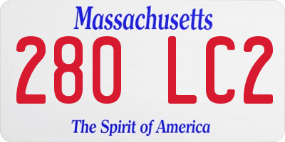MA license plate 280LC2