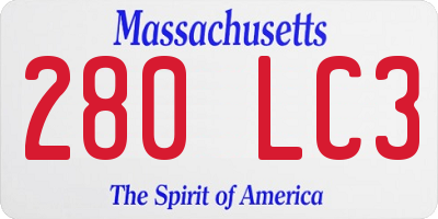 MA license plate 280LC3