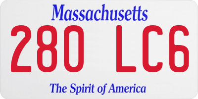 MA license plate 280LC6
