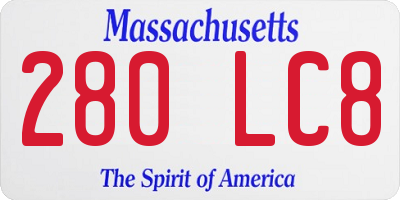 MA license plate 280LC8