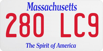 MA license plate 280LC9