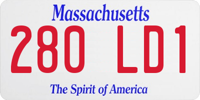 MA license plate 280LD1