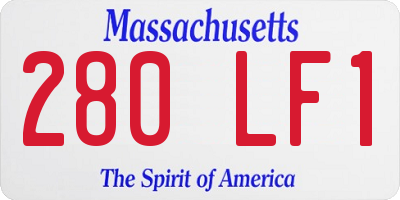 MA license plate 280LF1