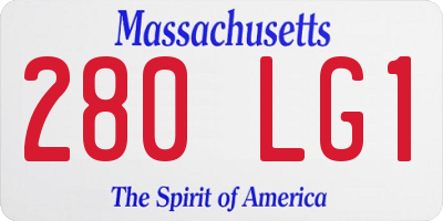 MA license plate 280LG1