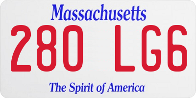 MA license plate 280LG6