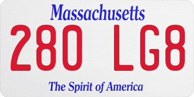 MA license plate 280LG8