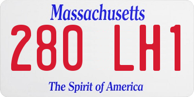 MA license plate 280LH1