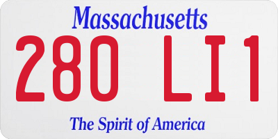 MA license plate 280LI1