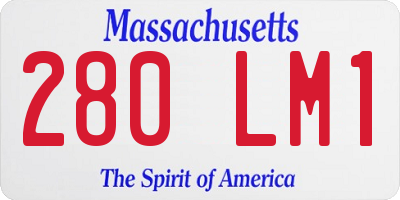 MA license plate 280LM1