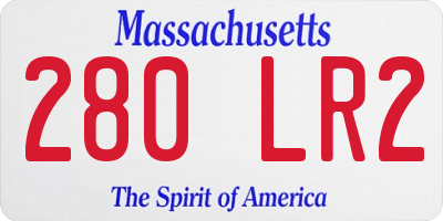 MA license plate 280LR2