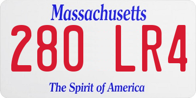 MA license plate 280LR4
