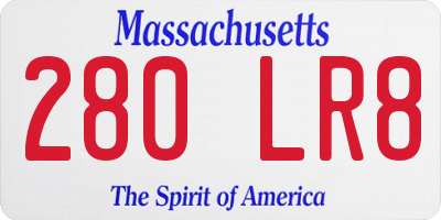 MA license plate 280LR8