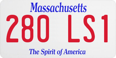 MA license plate 280LS1