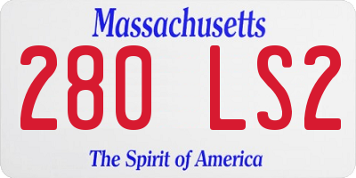 MA license plate 280LS2