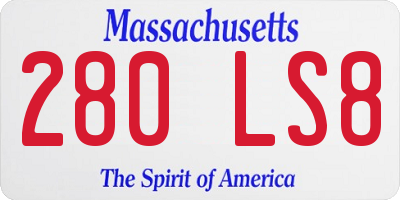 MA license plate 280LS8