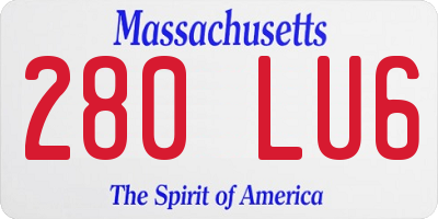 MA license plate 280LU6