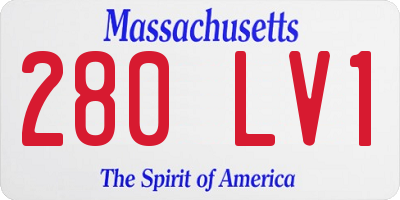 MA license plate 280LV1