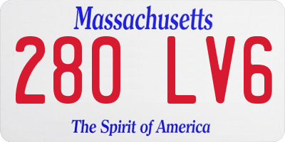 MA license plate 280LV6
