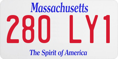 MA license plate 280LY1