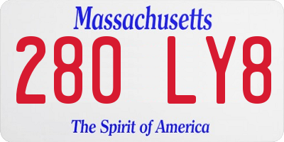 MA license plate 280LY8