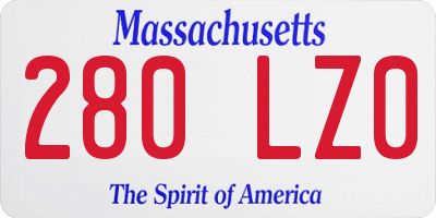 MA license plate 280LZ0