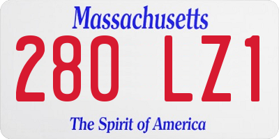 MA license plate 280LZ1