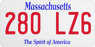 MA license plate 280LZ6