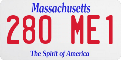 MA license plate 280ME1