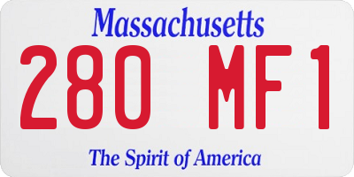 MA license plate 280MF1