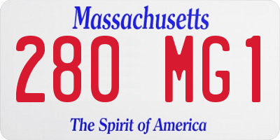 MA license plate 280MG1