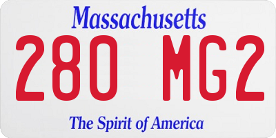 MA license plate 280MG2