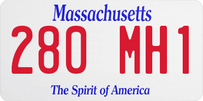 MA license plate 280MH1