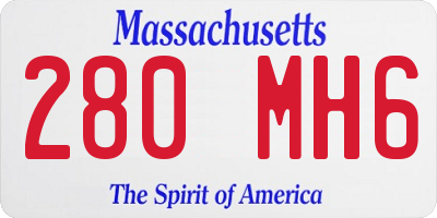 MA license plate 280MH6