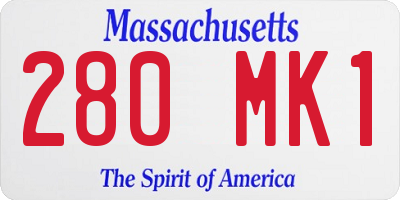 MA license plate 280MK1