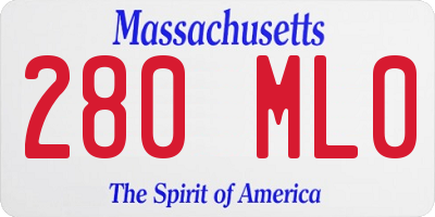 MA license plate 280ML0