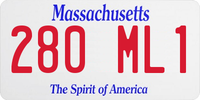 MA license plate 280ML1