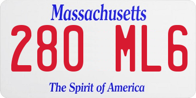 MA license plate 280ML6