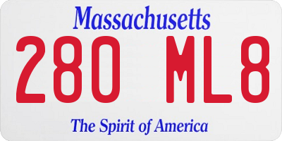 MA license plate 280ML8