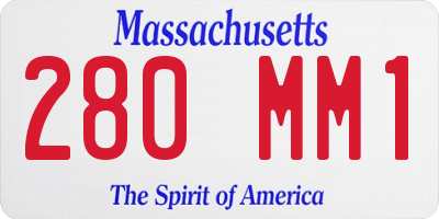 MA license plate 280MM1