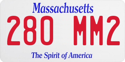 MA license plate 280MM2